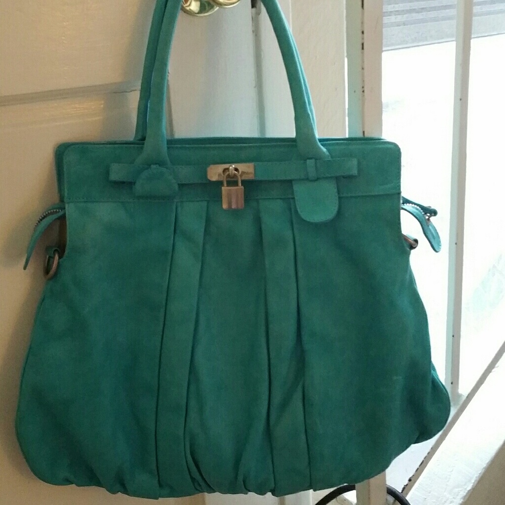 Turquoise Italian Leather Bag